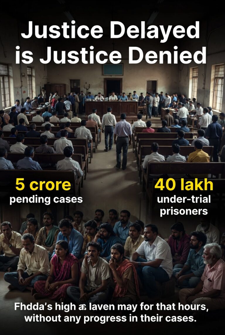 5 करोड़ केस पेंडिंग: न्याय में देरी न्याय से इनकार के समान है