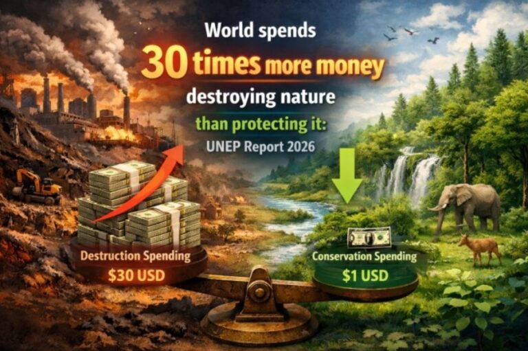 विश्व प्रकृति को बचाने से 30 गुना ज्यादा पैसा नष्ट करने पर खर्च कर रहा है